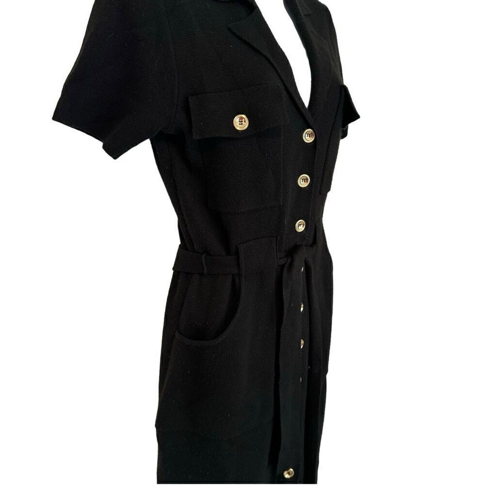 Leslie Fay Black Midi Dress Women’s Size Small - Picture 4 of 11